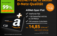 Allnet-Flat + 1GB Datenflat im Telekom Netz für nur 14,85 Euro / Monat!