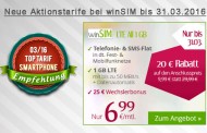 Aktion bis 31.03.: Telefonie-Flat, SMS-Flat, 1GB LTE im o2-Netz monatlich kündbar für nur 6,99 € pro Monat